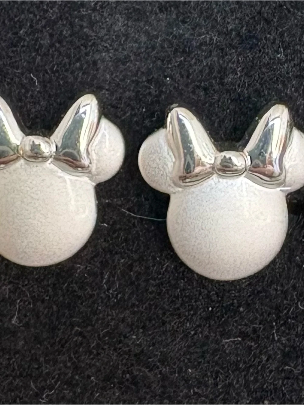 Disney Sterling Silver Minnie Mouse Stud Earrings